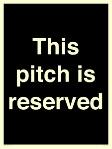 This pitch is reserved